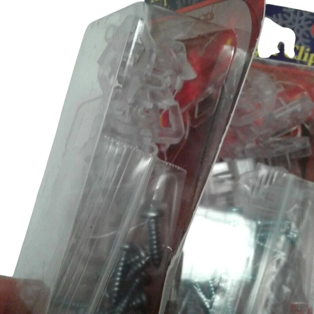 Commercial Christmas Hardware Rope Light Clips 12 Count Screws 2 packs NEW